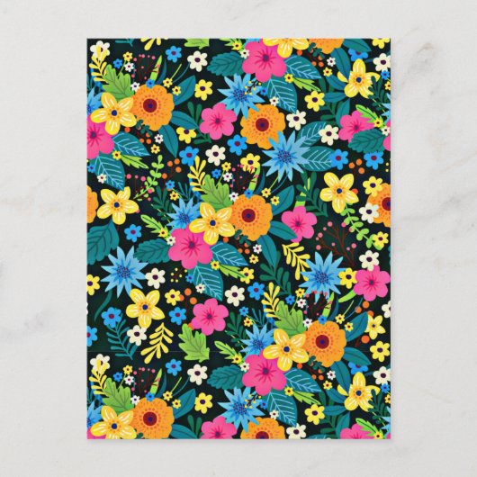 Carte Postale Fleurs Ditsy Vibrantes Motif Floral-43785 (Devant)