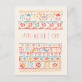 Carte Postale Fleurs d'Oiseaux mignonnes tirant à la main Joyeus (Devant)