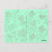 CARTE POSTALE FLEURS DOODLE ROUGES UNIQUES DE PRINTEMPS ANNIVERS (Dos)