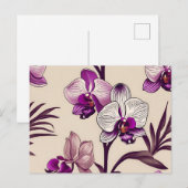 Carte Postale Fleurs d'orchidée violette (Devant / Derrière)