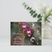 Carte Postale Fleurs d'orchidées de marron violet Photographie F (Debout devant)