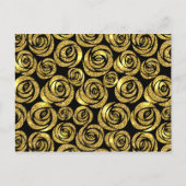 Carte Postale Fleurs dorées sur fond noir (Devant)