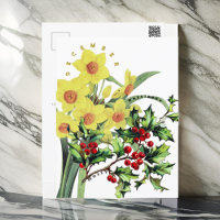 Fleurs du mois de décembre Narcisse & Houx