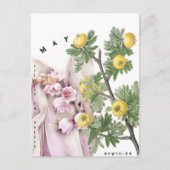 Carte Postale Fleurs du mois de mai Muguet Aubépine (Devant)