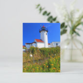 Carte Postale Fleurs du phare de Eastern Point Gloucester (Debout devant)