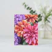Carte Postale Fleurs éclatantes (Debout devant)