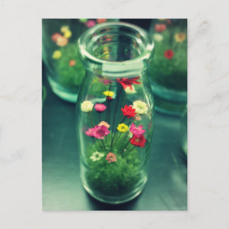 Carte Postale Fleurs en bouteille