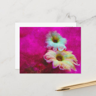 Carte Postale Fleurs en rose