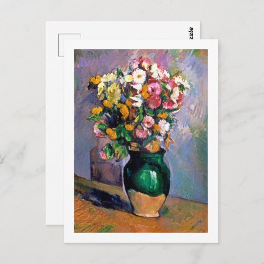 Carte Postale Fleurs en Vase, Cézanne (Devant / Derrière)
