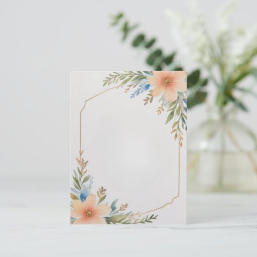 Carte Postale Fleurs encadrées vierges (Debout devant)