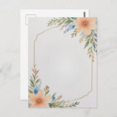 Carte Postale Fleurs encadrées vierges (Devant / Derrière)