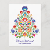 Carte Postale Fleurs enchantées : une tapisserie de Noël emprein (Devant)