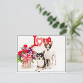 Carte Postale Fleurs et amour (Debout devant)