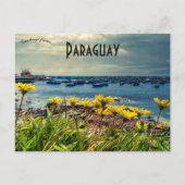 Carte Postale Fleurs et bateaux au Paraguay (Devant)