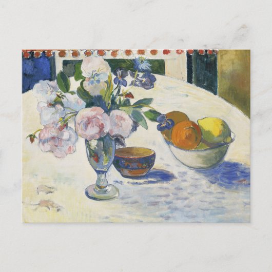 Carte Postale Fleurs et bol de fruits | Paul Gauguin (Devant)