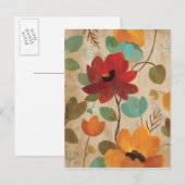 Carte Postale Fleurs et bourgeons colorés (Devant / Derrière)