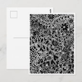 Carte Postale Fleurs et cœurs complexes (Devant / Derrière)