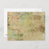 Carte Postale fleurs et collage vintage (Devant / Derrière)