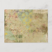 Carte Postale fleurs et collage vintage (Devant)