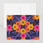 Carte Postale Fleurs et fougères vibrantes (Devant / Derrière)