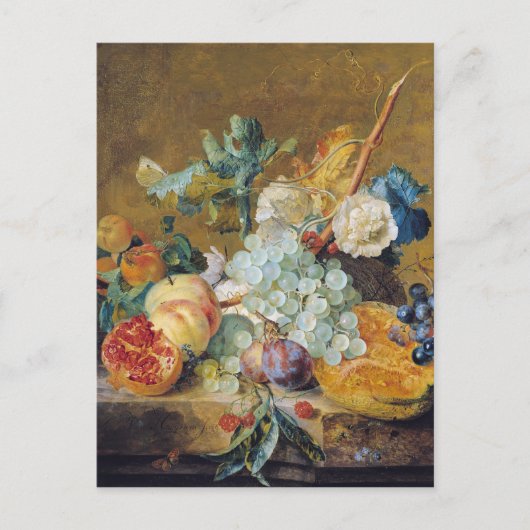 Carte Postale Fleurs et fruits (Devant)