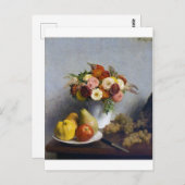 Carte Postale Fleurs et fruits, Henri Fantin-Latour (Devant / Derrière)
