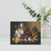 Carte Postale Fleurs et fruits vintages (Debout devant)