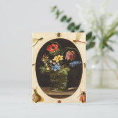 Carte Postale Fleurs et insectes de Clara Peeters Po (Debout devant)