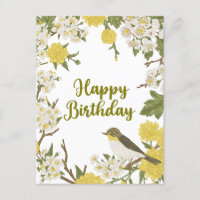 Fleurs et oiseaux de la nature botanique pour un j