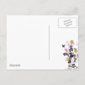 Carte Postale Fleurs et oiseaux japonais (Dos)