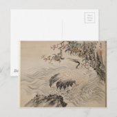 Carte Postale Fleurs et oiseaux - Japonais (période Edo) (Devant / Derrière)