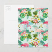 Carte Postale Fleurs Et Oiseaux Tropicaux vintages (Devant / Derrière)