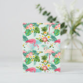 Carte Postale Fleurs Et Oiseaux Tropicaux vintages (Debout devant)