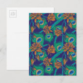 Carte Postale Fleurs Et Plumes (Devant / Derrière)