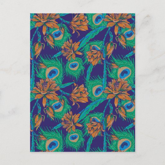 Carte Postale Fleurs Et Plumes (Devant)
