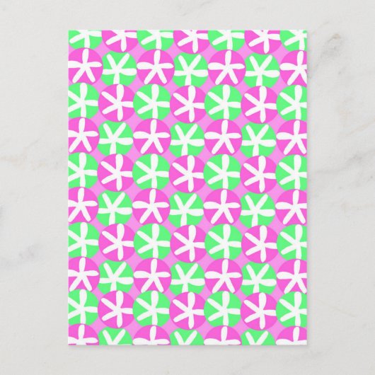 Carte Postale Fleurs et points (Devant)