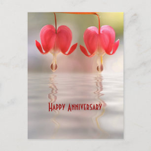 Carte Postale Fleurs et réflexion de l'eau