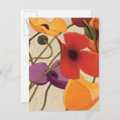 Carte Postale Fleurs et tiges de printemps (Devant / Derrière)