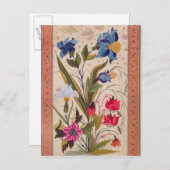 Carte Postale Fleurs exotiques avec insectes (Devant / Derrière)