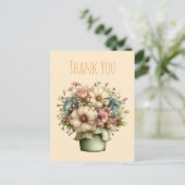Carte Postale Fleurs Fantaisistes dans un Pot de Fleurs Mignon M (Debout devant)