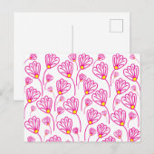 Carte Postale Fleurs Fleur Rose (Devant / Derrière)