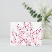 Carte Postale Fleurs florales de cerises (Sakura) (Debout devant)