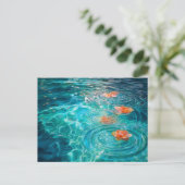 Carte Postale Fleurs flottant sur l'eau (Debout devant)