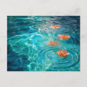 Carte Postale Fleurs flottant sur l'eau (Devant)