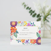 Carte Postale Fleurs Folkart FIESTA RSVP (Debout devant)