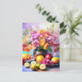 Carte Postale Fleurs fruité art de beauté (Debout devant)