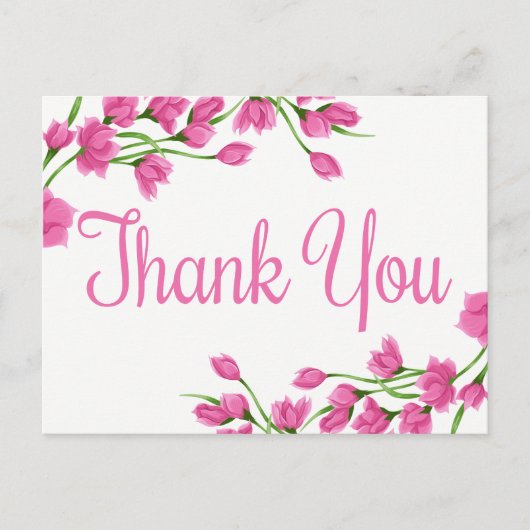 Carte Postale Fleurs Fuchsia de Merci rose (Devant)