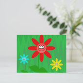 Carte Postale Fleurs funky (Debout devant)