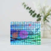 Carte Postale Fleurs funky Light Rays Design abstrait (Debout devant)