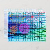 Carte Postale Fleurs funky Light Rays Design abstrait (Devant / Derrière)